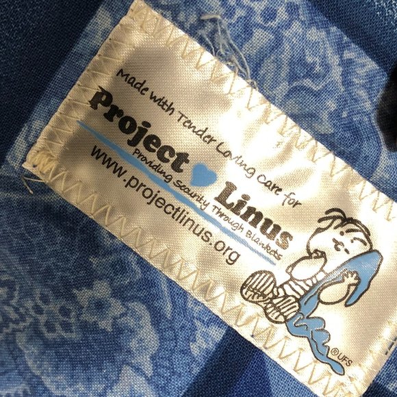 Project Linus handmade child blue quilted patchwork  blanket - Picture 2 of 10